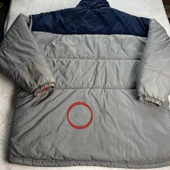 Nike vintage Puffer Coat Jacket 90’s gray Blue men’s size XXL - Picture 16 of 16